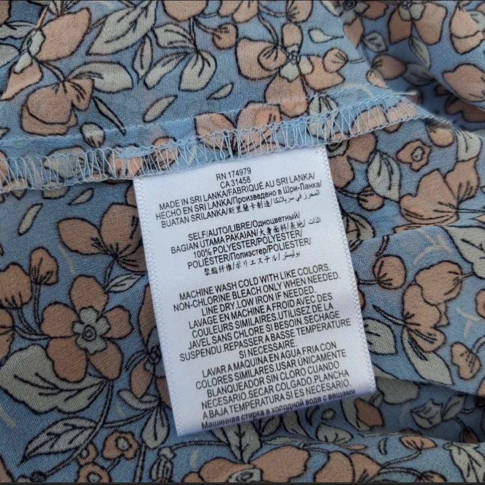 BCBGeneration Tunic Floral Blouse Ruffle Small - Picture 6 of 7